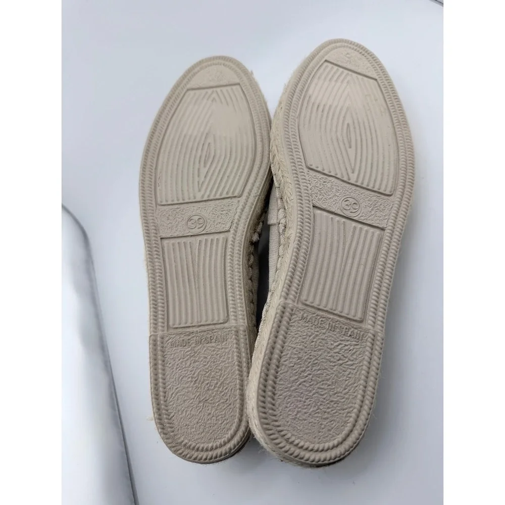 Toni Pons Espadrilles Womens 39 Beige Slip On Canvas Flats Spain